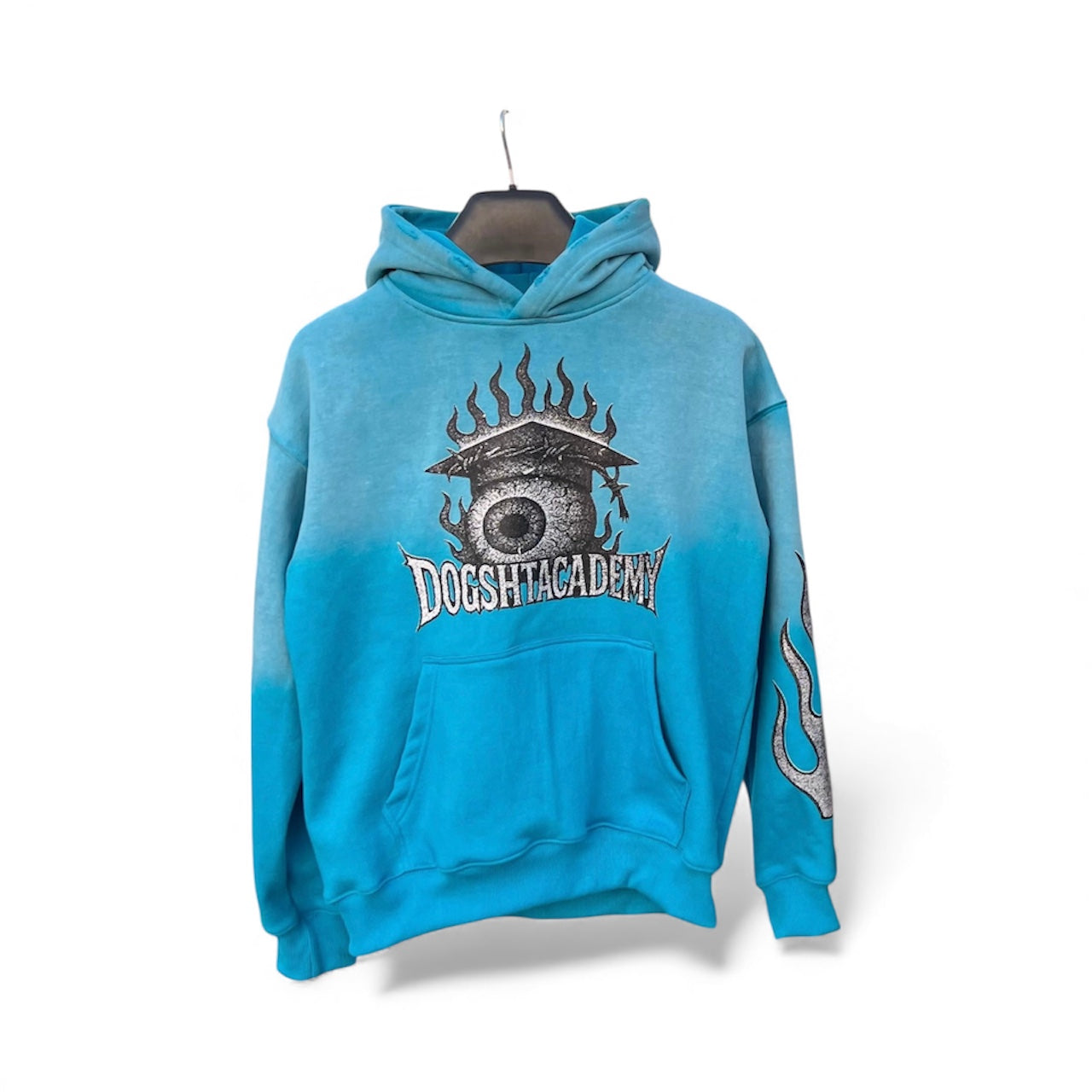 EYE 4 AN EYE HOODIE (ABYSS BLACK + ICE CYAN)